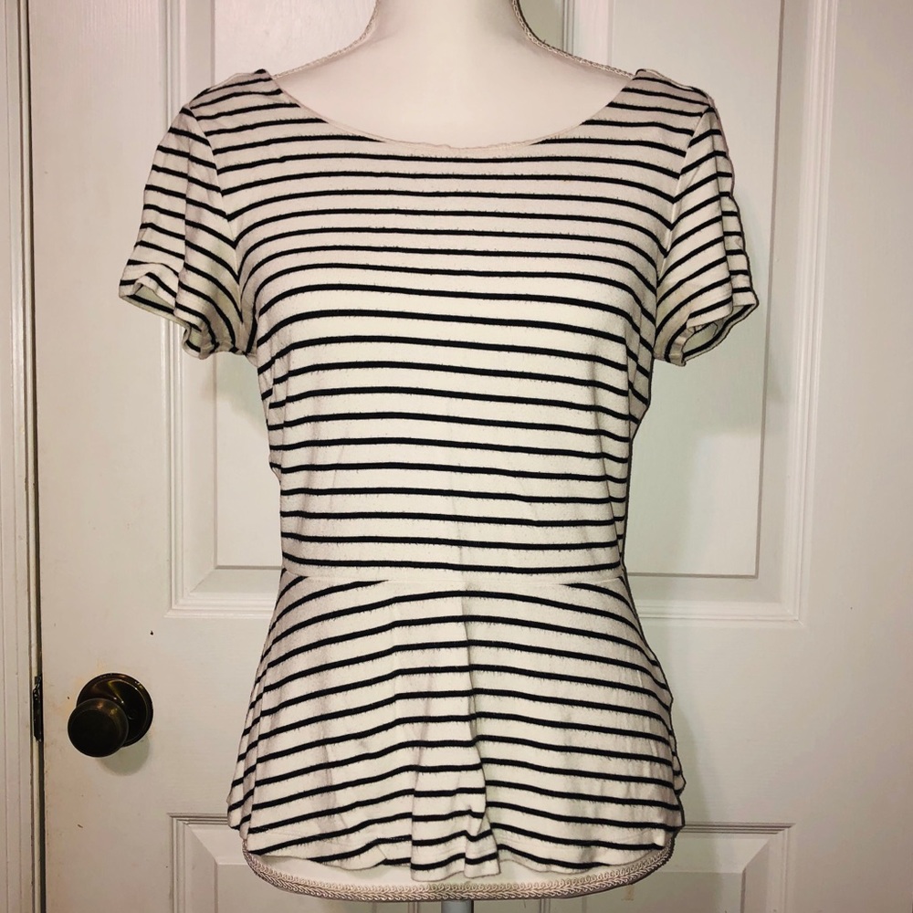 Banana Republic B&W Striped Top